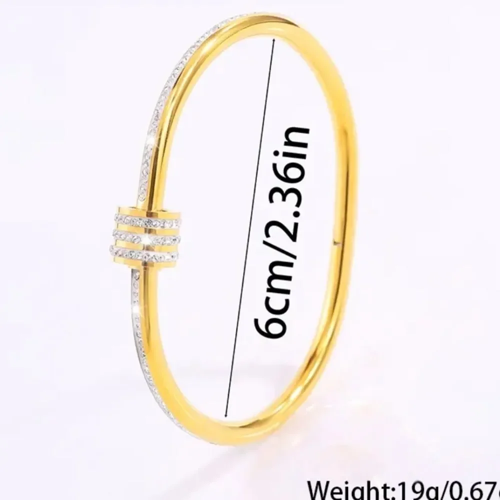 Rose Gold Luxury Diamond Bangle Bracelet